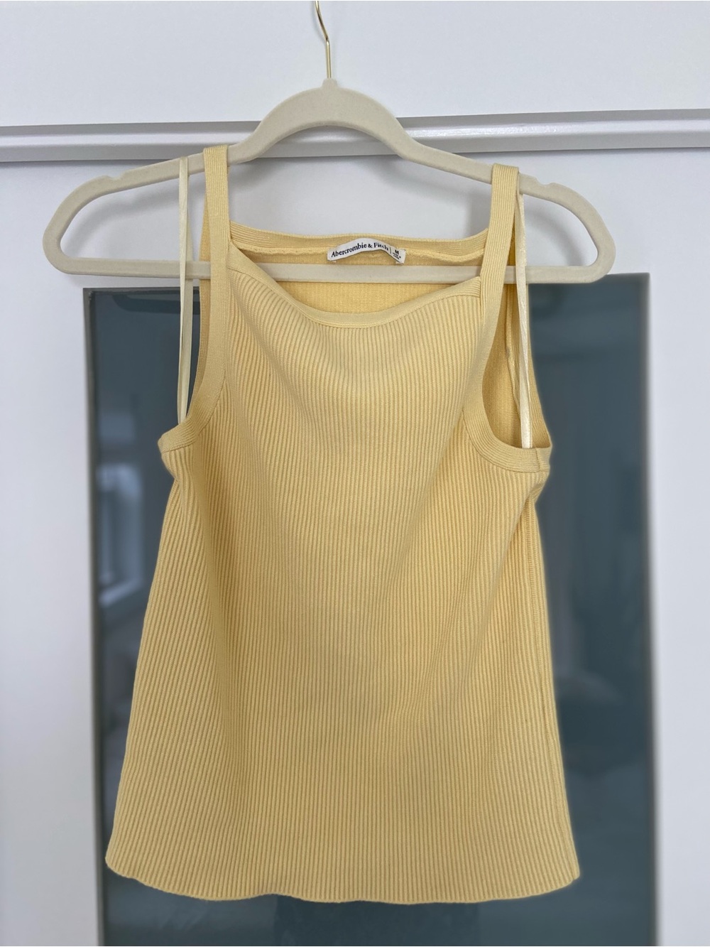 Abercrombie & Fitch Soft Yellow Ribbed Tank Top